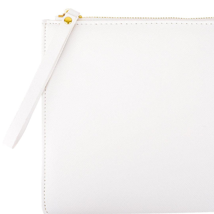 Vegan Leather Clutch Wristlet Purse-Set of 1-Koyal Wholesale-White-