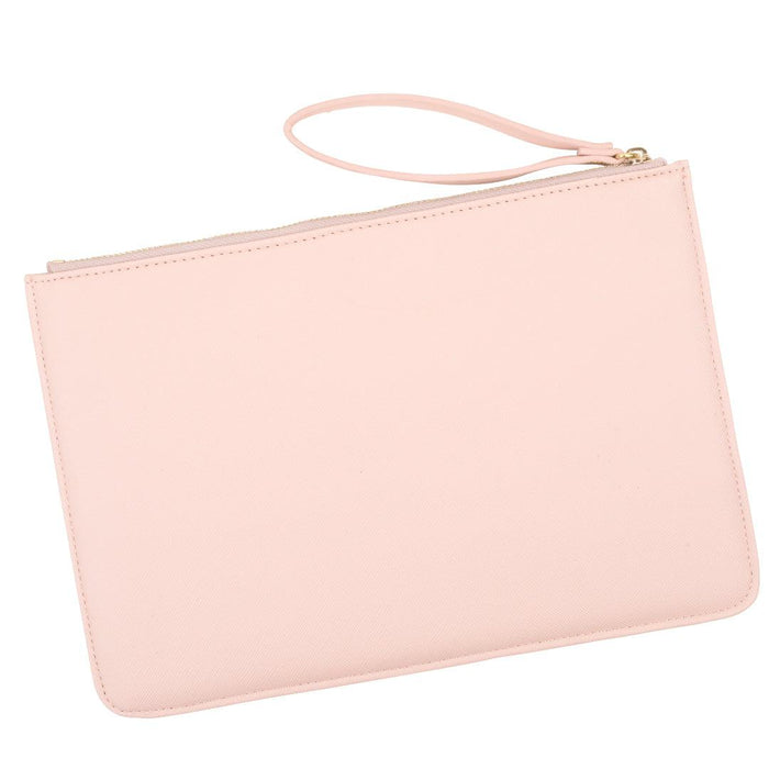 Vegan Leather Clutch Wristlet Purse-Set of 1-Koyal Wholesale-Blush Pink-