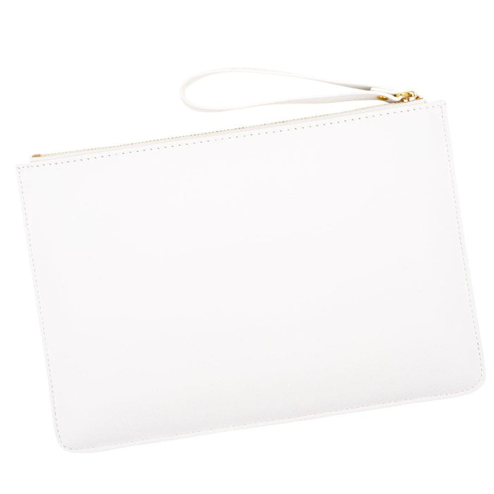 Vegan Leather Clutch Wristlet Purse-Set of 1-Koyal Wholesale-White-