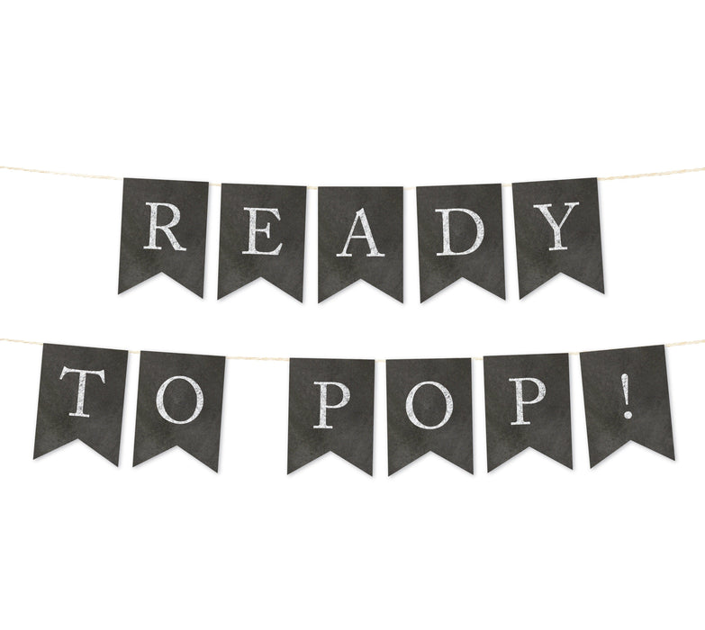 Vintage Chalkboard Baby Shower Pennant Party Banner-Set of 1-Andaz Press-It's A Girl!-