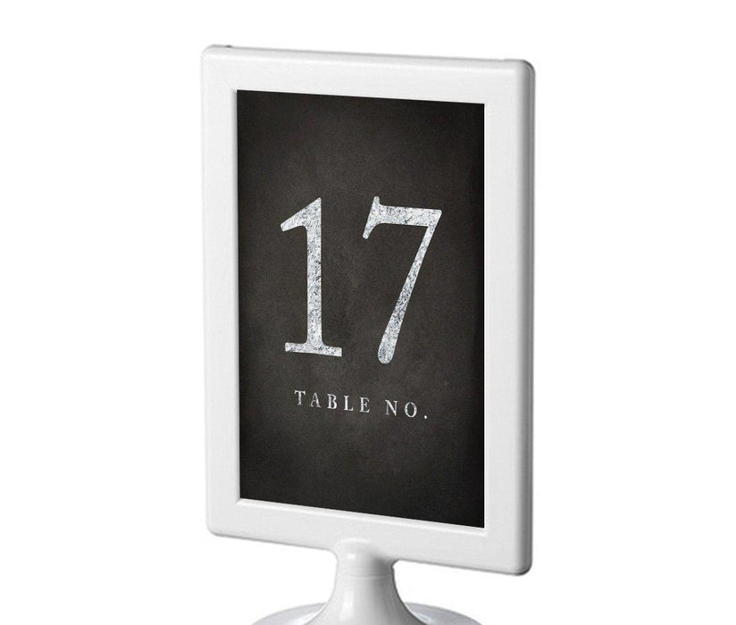 Vintage Chalkboard Framed Double-Sided DIY Table Numbers-Set of 8-Andaz Press-17-24-