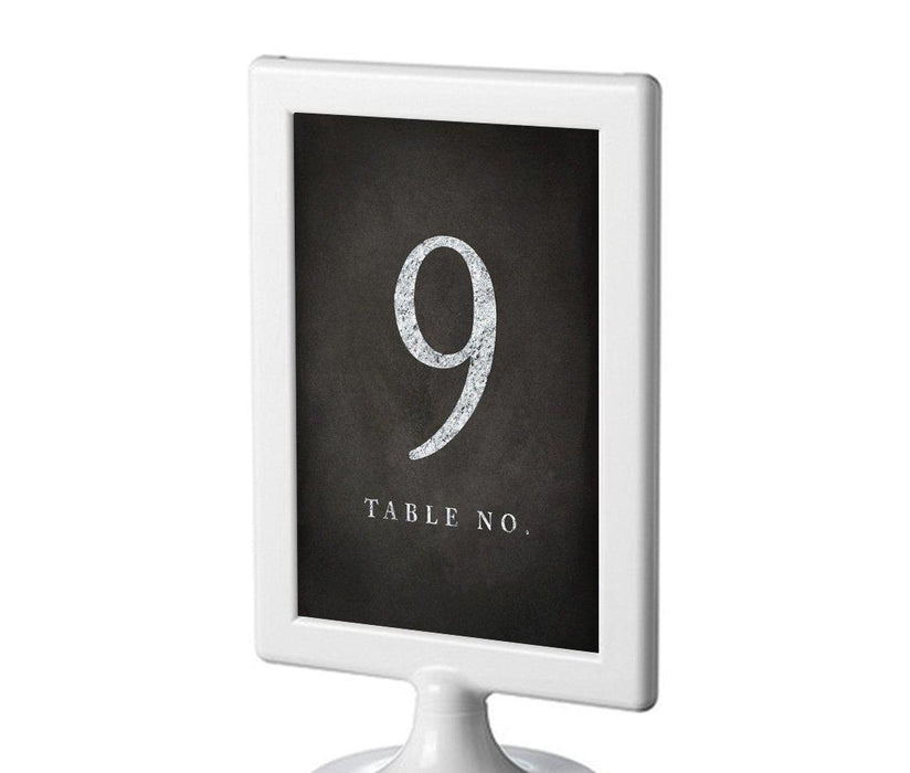 Vintage Chalkboard Framed Double-Sided DIY Table Numbers-Set of 8-Andaz Press-1-8-