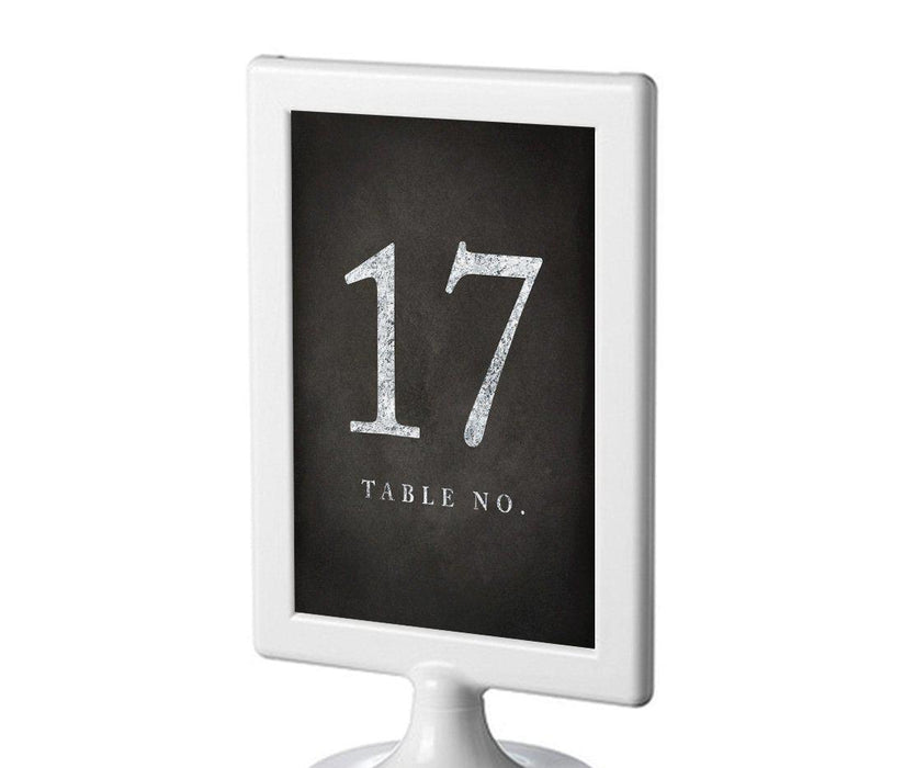 Vintage Chalkboard Framed Double-Sided DIY Table Numbers-Set of 8-Andaz Press-1-8-