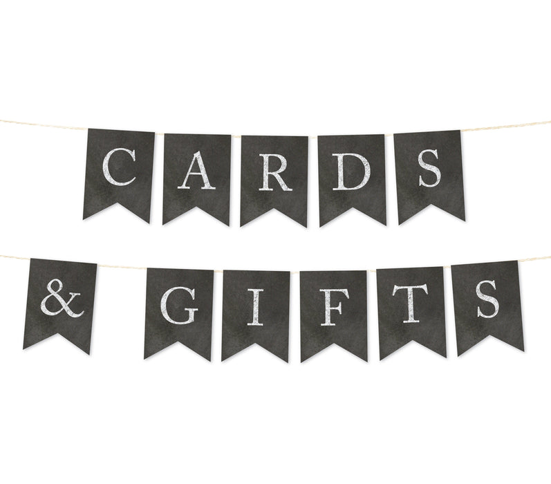 Vintage Chalkboard Pennant Party Banner-Set of 1-Andaz Press-Welcome!-