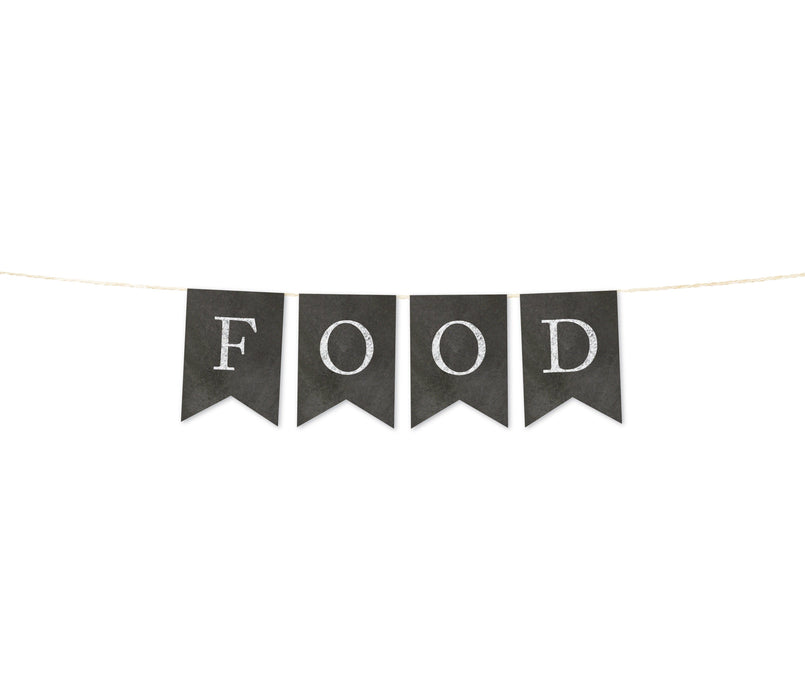 Vintage Chalkboard Pennant Party Banner-Set of 1-Andaz Press-Food-