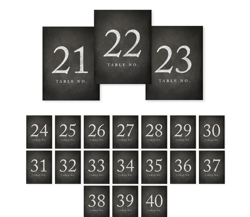 Vintage Chalkboard Table Numbers-Set of 20-Andaz Press-1-20-