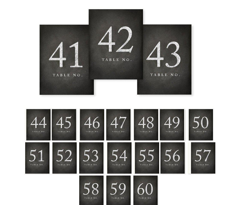 Vintage Chalkboard Table Numbers-Set of 20-Andaz Press-1-20-