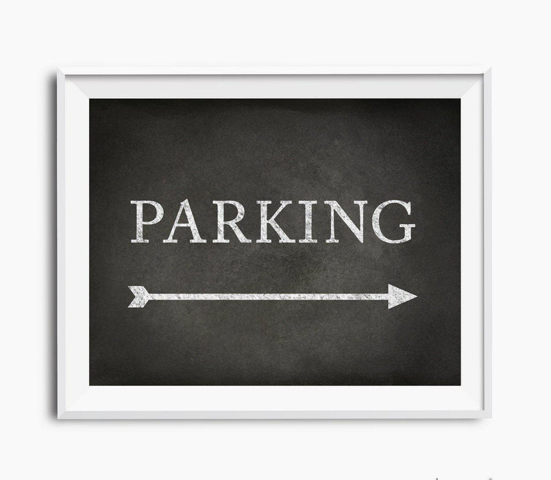 Vintage Chalkboard Wedding Directional Signs, Double-Sided Big Arrow-Set of 1-Andaz Press-Parking-