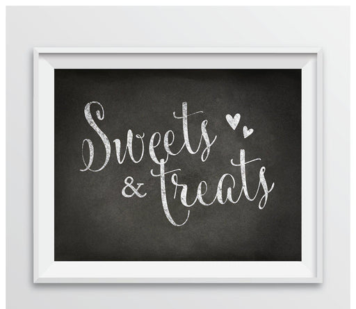 Vintage Chalkboard Wedding Favor Party Signs-Set of 1-Andaz Press-Take A Treat Bag Home-