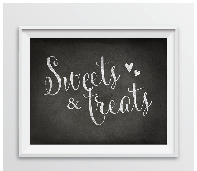 Vintage Chalkboard Wedding Favor Party Signs-Set of 1-Andaz Press-Take A Treat Bag Home-