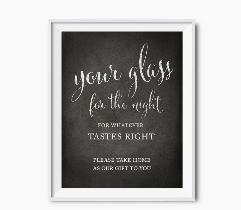 Vintage Chalkboard Wedding Favor Party Signs-Set of 1-Andaz Press-Take A Treat Bag Home-