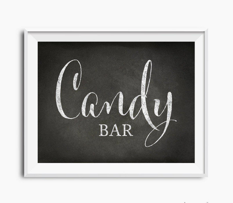 Vintage Chalkboard Wedding Favor Party Signs-Set of 1-Andaz Press-Candy Bar-