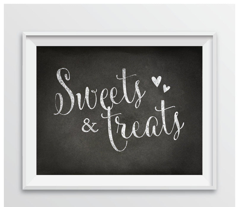 Vintage Chalkboard Wedding Favor Party Signs-Set of 1-Andaz Press-Sweets & Treats-