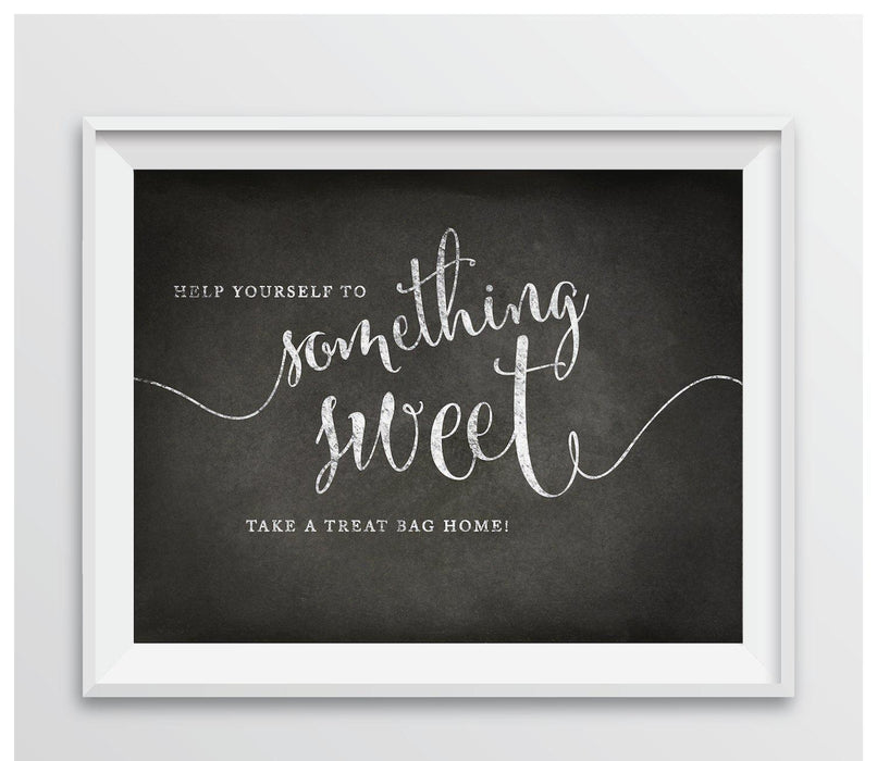 Vintage Chalkboard Wedding Favor Party Signs-Set of 1-Andaz Press-Take A Treat Bag Home-