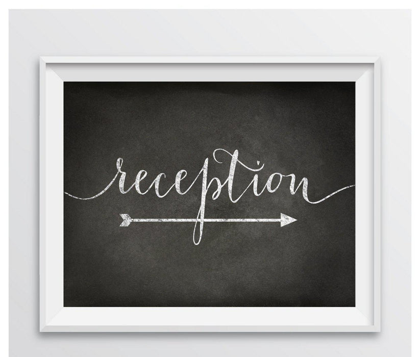 Vintage Chalkboard Wedding Party Directional Signs, Double-Sided Big Arrow-Set of 1-Andaz Press-Wedding-