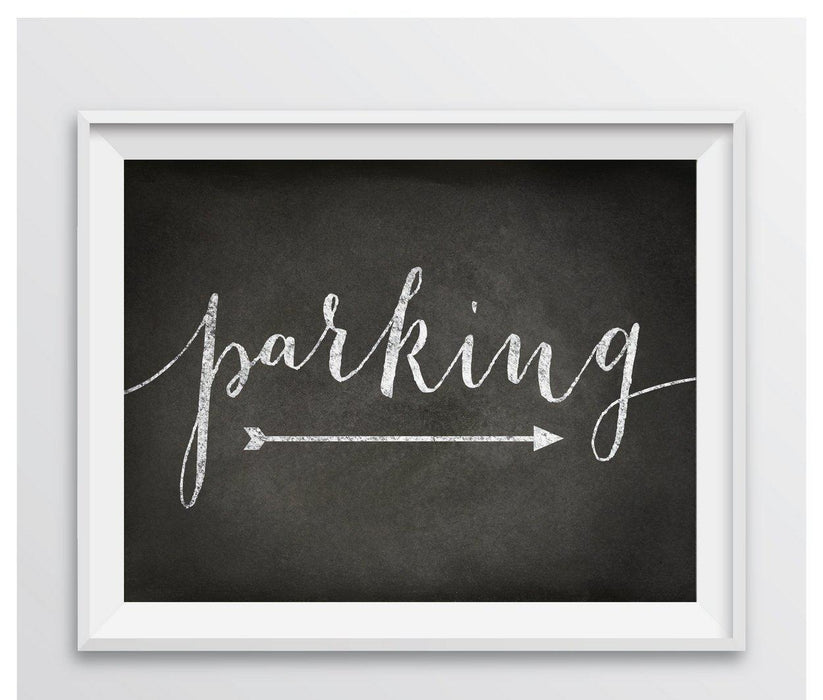 Vintage Chalkboard Wedding Party Directional Signs, Double-Sided Big Arrow-Set of 1-Andaz Press-Wedding-