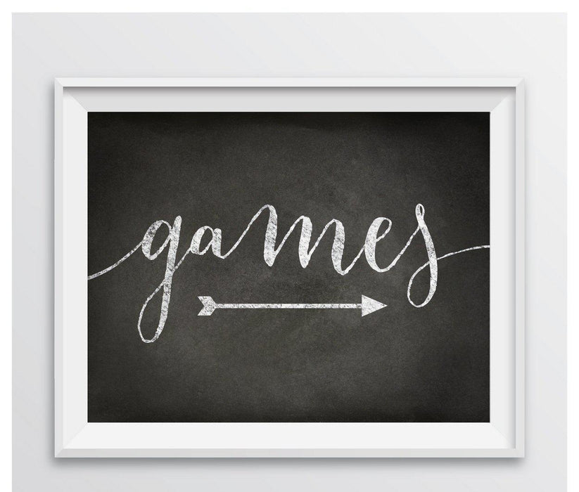 Vintage Chalkboard Wedding Party Directional Signs, Double-Sided Big Arrow-Set of 1-Andaz Press-Wedding-