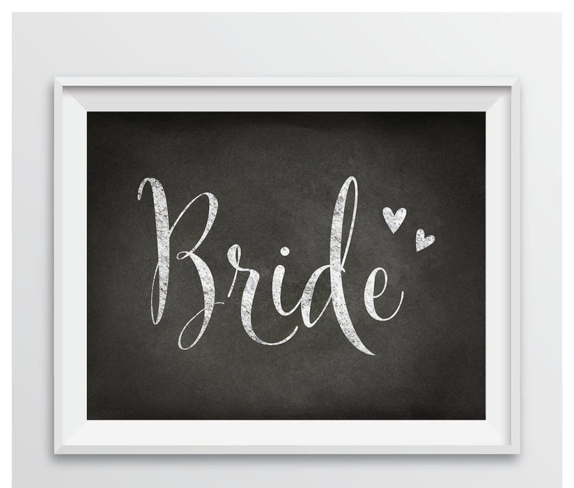 Vintage Chalkboard Wedding Party Signs-Set of 1-Andaz Press-Mr. & Mrs.-