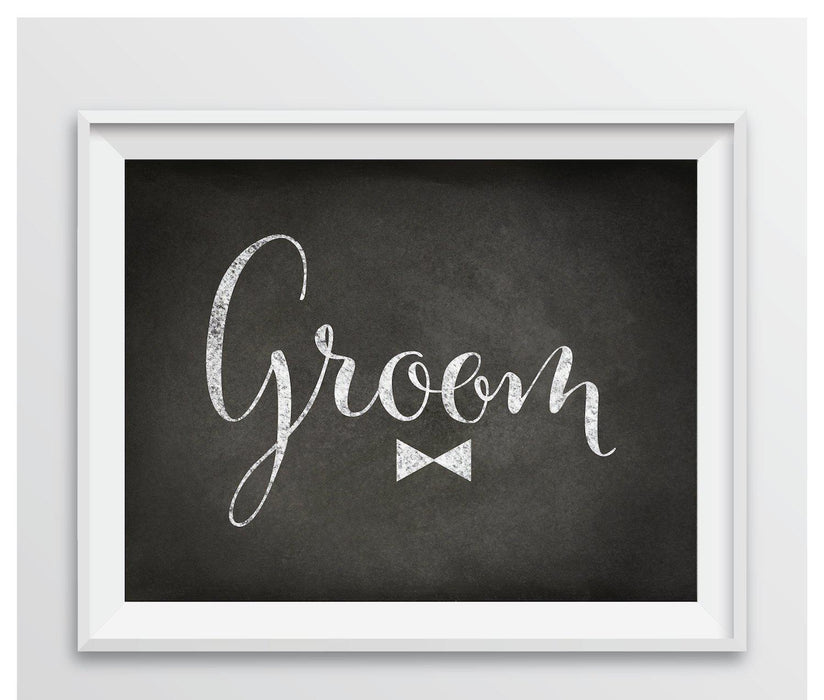 Vintage Chalkboard Wedding Party Signs-Set of 1-Andaz Press-Mr. & Mrs.-