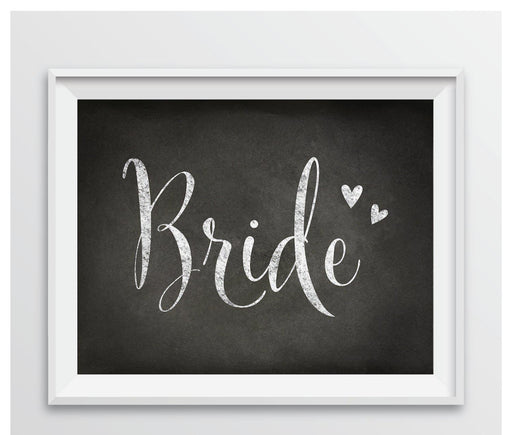 Vintage Chalkboard Wedding Party Signs-Set of 1-Andaz Press-Bride-