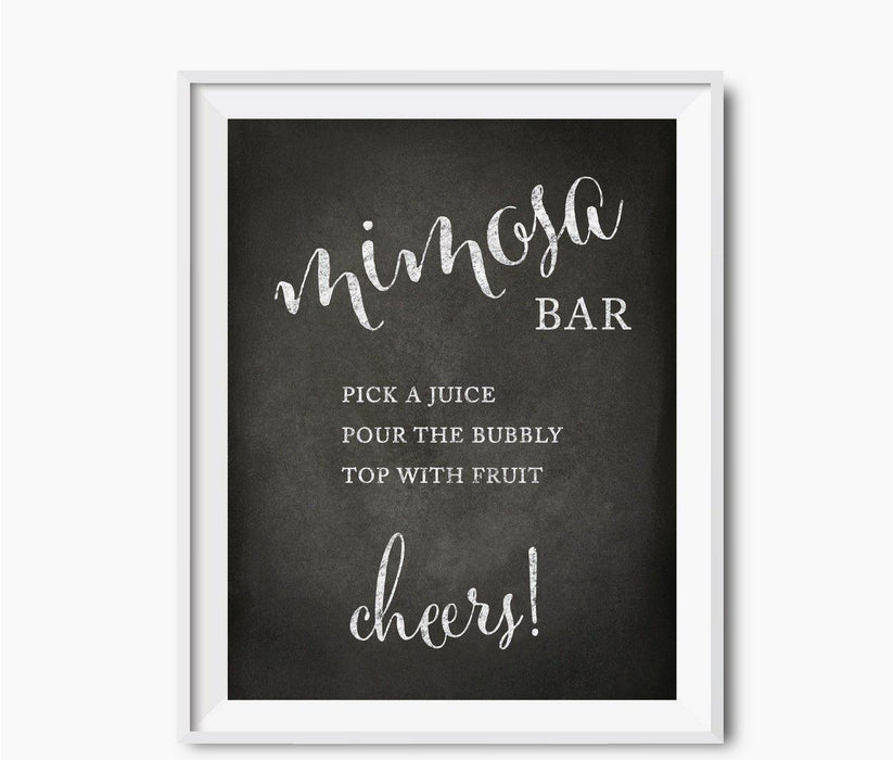 Vintage Chalkboard Wedding Party Signs-Set of 1-Andaz Press-Build Your Own Mimosa-
