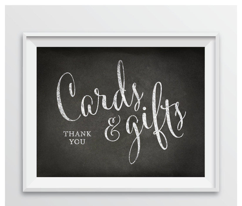 Vintage Chalkboard Wedding Party Signs-Set of 1-Andaz Press-Cards & Gifts Thank You-