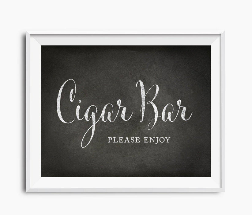 Vintage Chalkboard Wedding Party Signs-Set of 1-Andaz Press-Cigar Bar-
