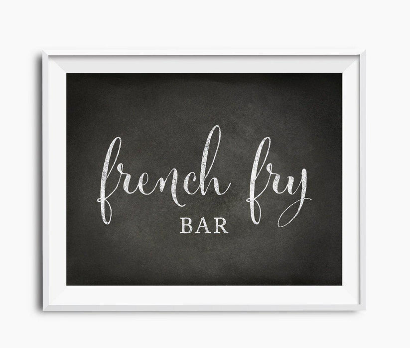 Vintage Chalkboard Wedding Party Signs-Set of 1-Andaz Press-French Fry Potato Bar-