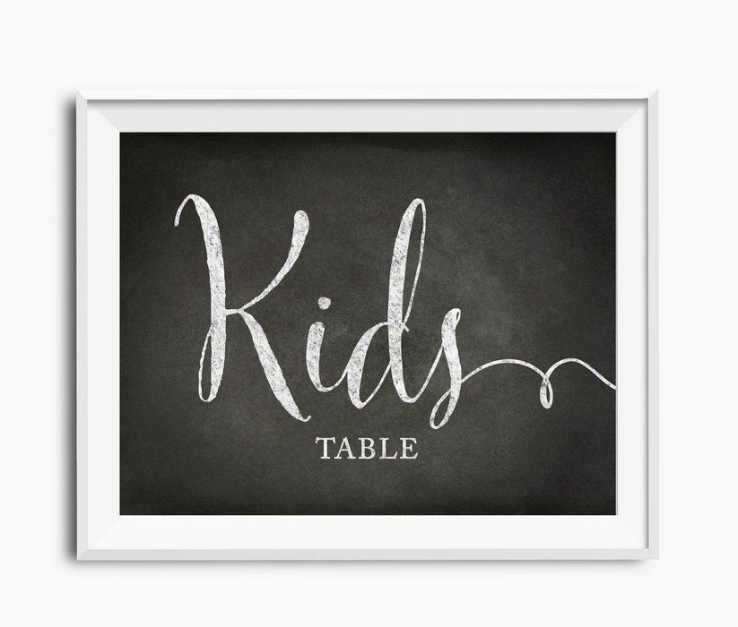 Vintage Chalkboard Wedding Party Signs-Set of 1-Andaz Press-Kids Table-