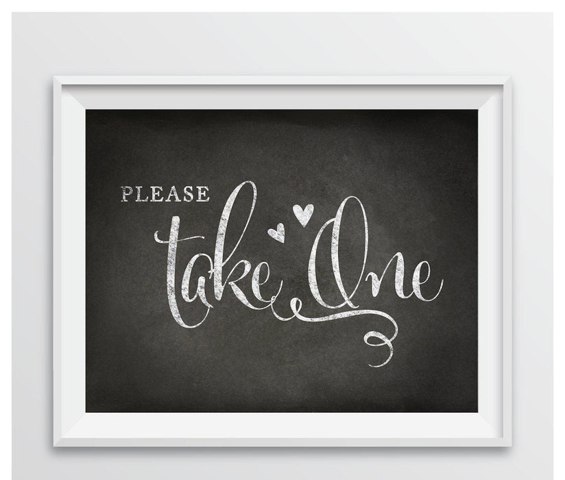 Vintage Chalkboard Wedding Party Signs-Set of 1-Andaz Press-Please Take One-