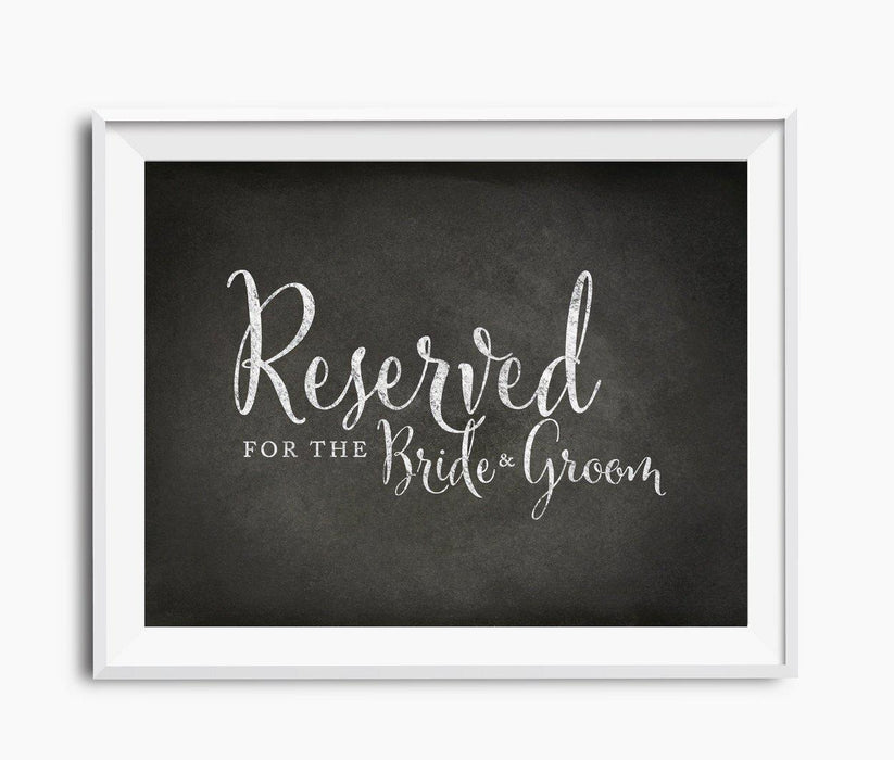 Vintage Chalkboard Wedding Party Signs-Set of 1-Andaz Press-Reserved For The Bride & Groom-