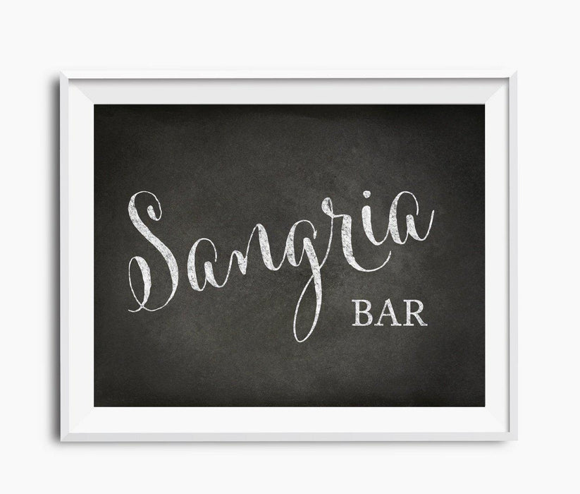 Vintage Chalkboard Wedding Party Signs-Set of 1-Andaz Press-Sangria Bar-