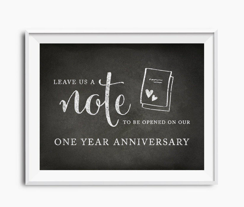 Vintage Chalkboard Wedding Party Signs-Set of 1-Andaz Press-Time Capsule - Leave Us A Note-
