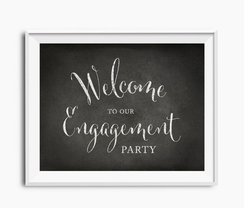 Vintage Chalkboard Wedding Party Signs-Set of 1-Andaz Press-Welcome To Our Engagement Party-