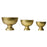 Vintage Gold Flower Compote Vase Pedestal Bowl Centerpiece-Set of 1-Koyal Wholesale-6.25" x 8"-