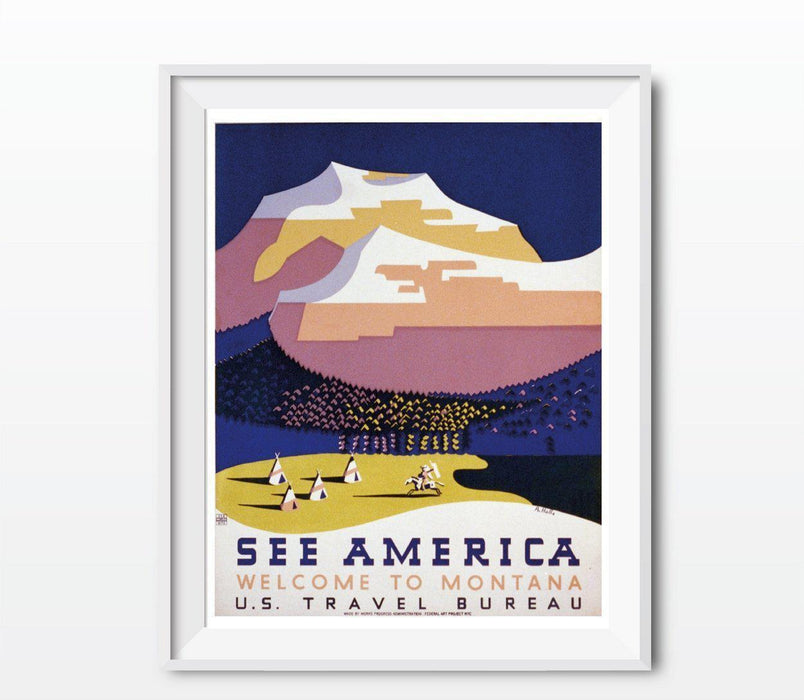 Vintage Government Wall Art, Works Project Administration-Set of 1-Andaz Press-Grand Canyon National Park-