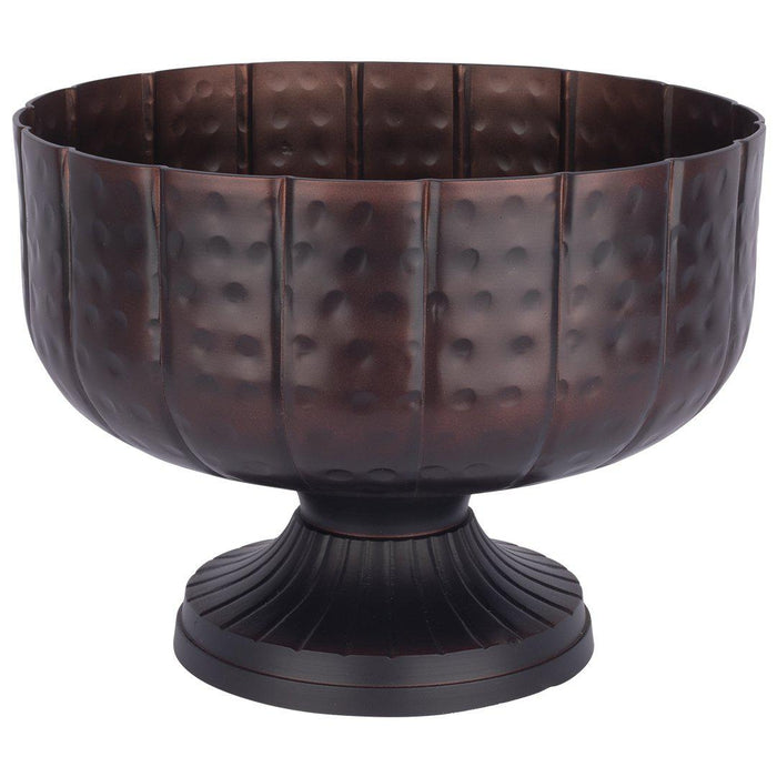 Vintage Metal Compote Bowls Ideal for Table Centerpiece, Weddings, Events, Home Decor Pedestal Bowl Vase-Set of 1-Koyal Wholesale-Bronze-9.5" x 7"-