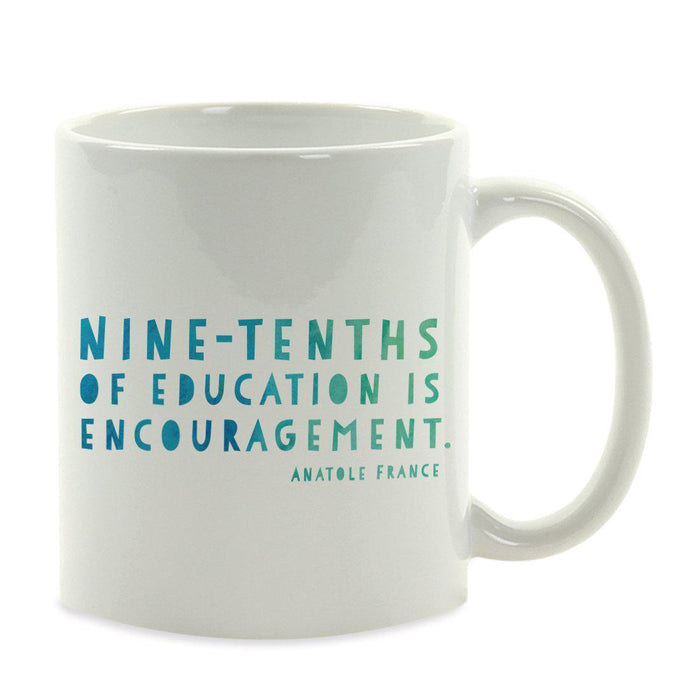 Water Color Teacher Appreciation Quotes Ceramic Coffee Mug Collection 1-Set of 1-Andaz Press-Encouragement-