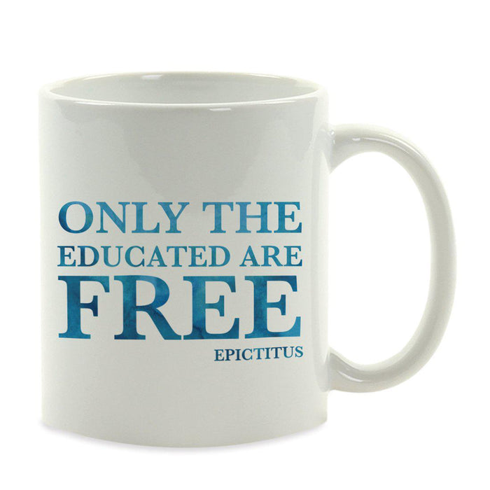 Water Color Teacher Appreciation Quotes Ceramic Coffee Mug Collection 1-Set of 1-Andaz Press-Epictitus-