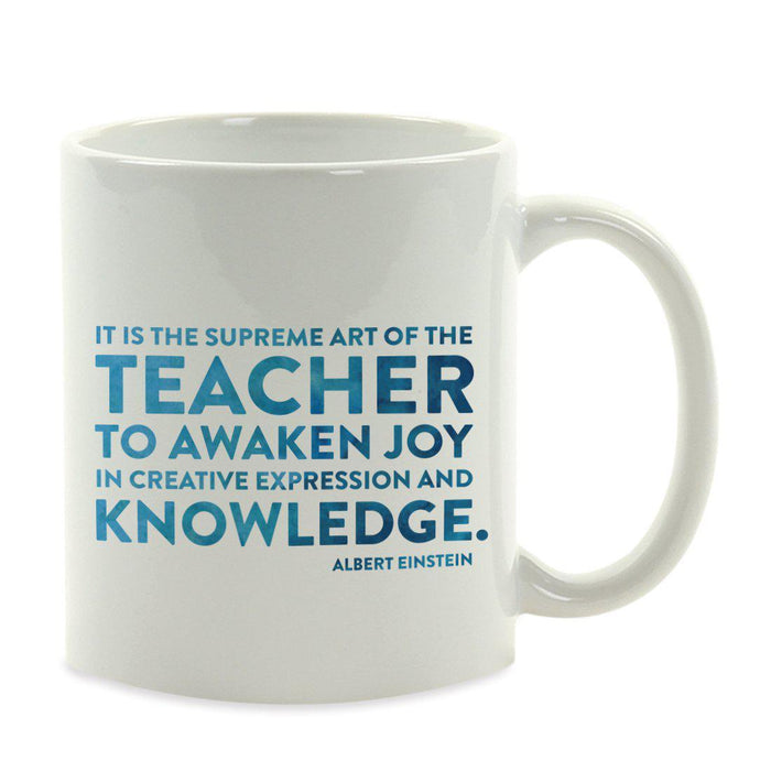 Water Color Teacher Appreciation Quotes Ceramic Coffee Mug Collection 1-Set of 1-Andaz Press-Expression-