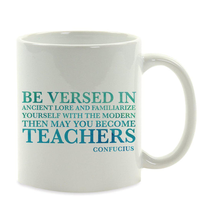 Water Color Teacher Appreciation Quotes Ceramic Coffee Mug Collection 1-Set of 1-Andaz Press-Modern-