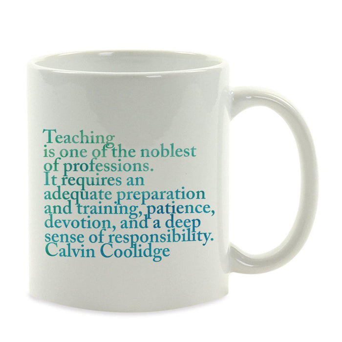 Water Color Teacher Appreciation Quotes Ceramic Coffee Mug Collection 1-Set of 1-Andaz Press-Training-
