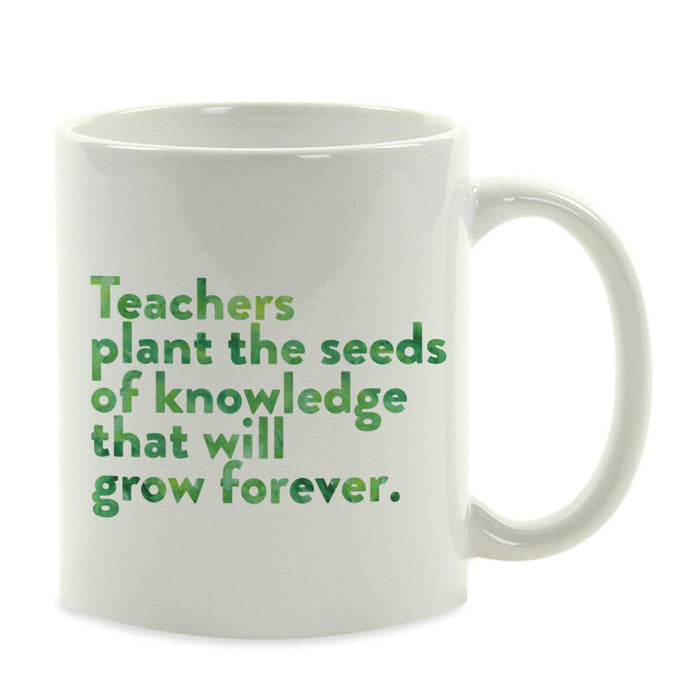 Water Color Teacher Appreciation Quotes Ceramic Coffee Mug Collection 2-Set of 1-Andaz Press-Classroom-