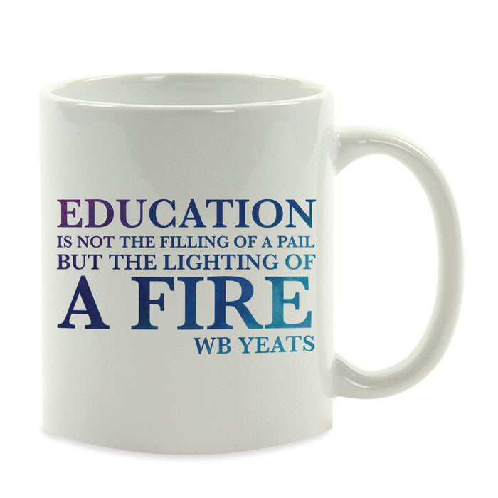 Water Color Teacher Appreciation Quotes Ceramic Coffee Mug Collection 2-Set of 1-Andaz Press-Classroom-