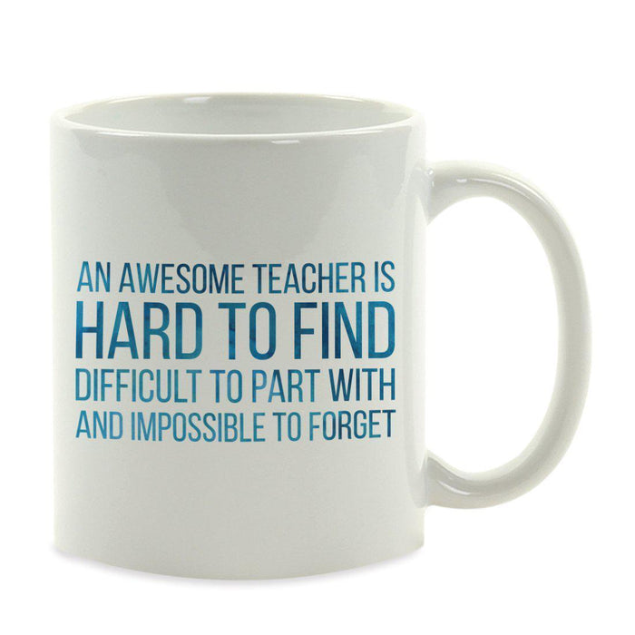 Water Color Teacher Appreciation Quotes Ceramic Coffee Mug Collection 2-Set of 1-Andaz Press-Classroom-