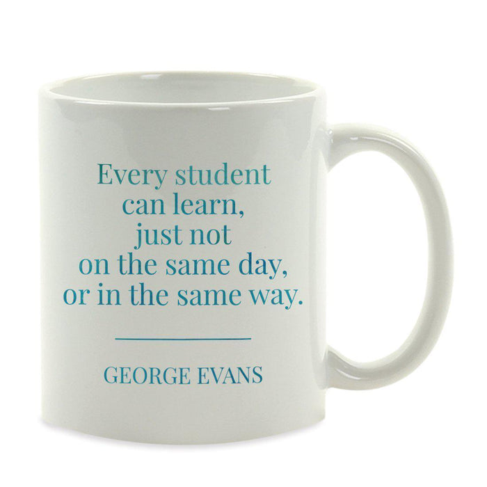 Water Color Teacher Appreciation Quotes Ceramic Coffee Mug Collection 2-Set of 1-Andaz Press-Classroom-