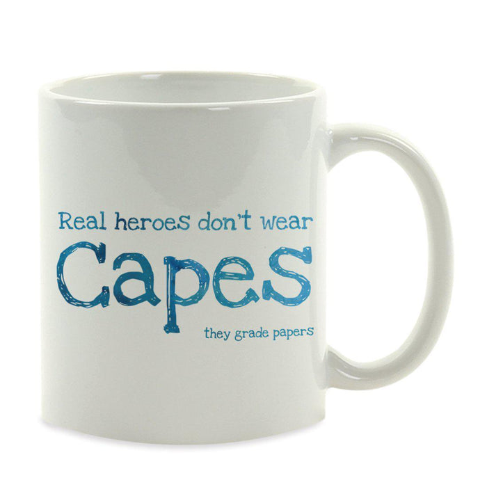 Water Color Teacher Appreciation Quotes Ceramic Coffee Mug Collection 2-Set of 1-Andaz Press-Classroom-