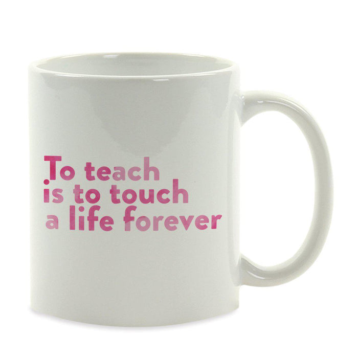 Water Color Teacher Appreciation Quotes Ceramic Coffee Mug Collection 2-Set of 1-Andaz Press-Classroom-