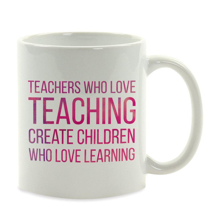 Water Color Teacher Appreciation Quotes Ceramic Coffee Mug Collection 2-Set of 1-Andaz Press-Classroom-