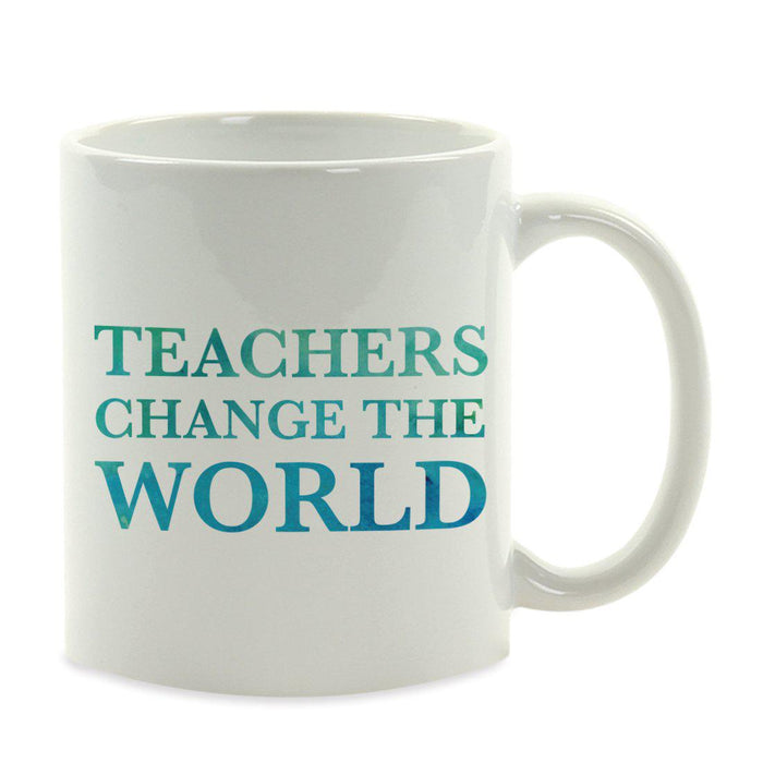 Water Color Teacher Appreciation Quotes Ceramic Coffee Mug Collection 2-Set of 1-Andaz Press-Classroom-
